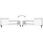 Tavolino da Salotto Bianco 100x50x45 cm in Legno Multistrato