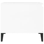 Tavolino da Salotto Bianco Lucido 100x50x45cm Legno Multistrato