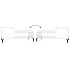 Tavolino da Salotto Bianco Lucido 100x50x45cm Legno Multistrato