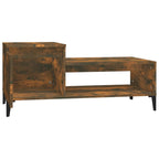 Tavolino da Salotto Rovere Fumo 100x50x45 cm Legno Multistrato