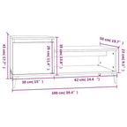 Tavolino da Salotto grigio sonoma 100x50x45cm Legno Multistrato