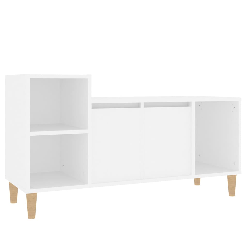 Mobile Porta TV Bianco 100x35x55 cm in Legno Multistrato
