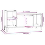 Mobile TV Rovere Marrone 100x35x55 cm in Legno Multistrato
