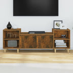 Mobile TV Rovere Fumo 160x35x55 cm in Legno Multistrato