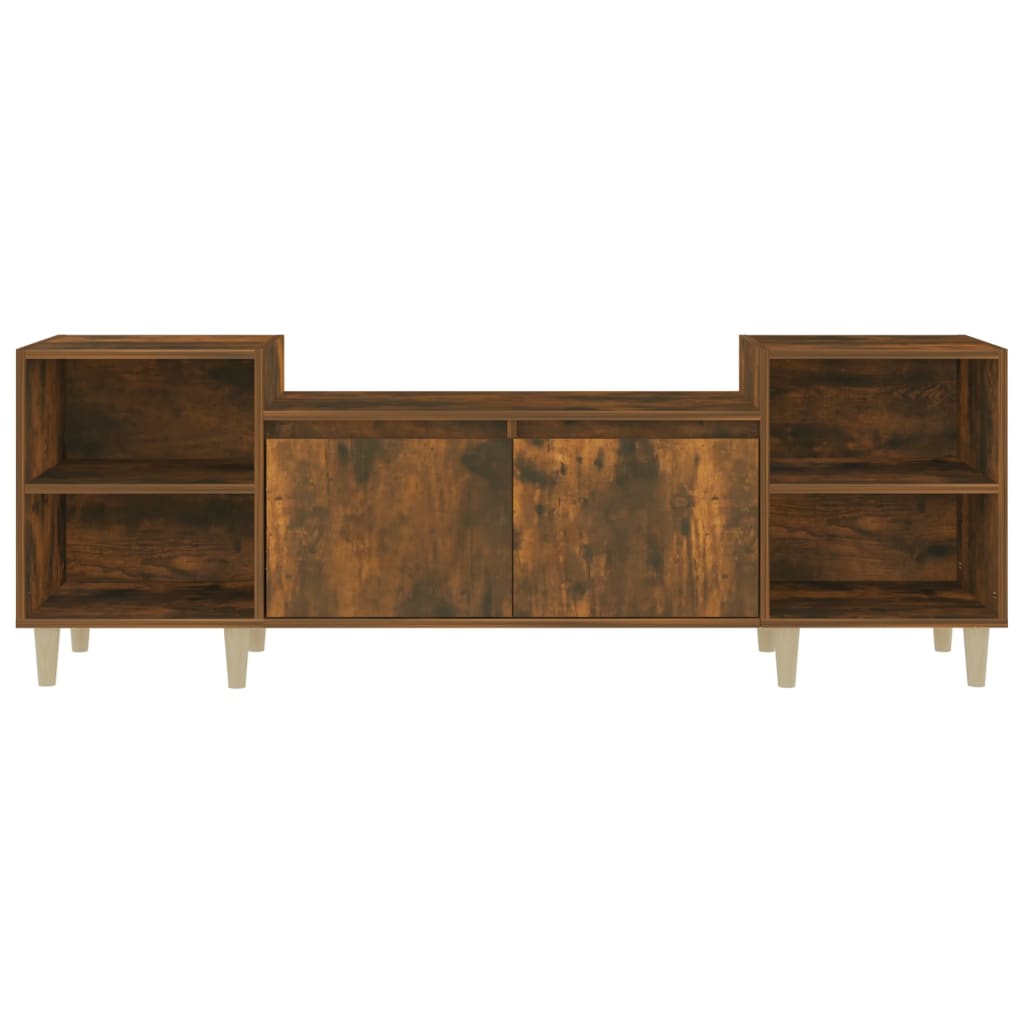 Mobile TV Rovere Fumo 160x35x55 cm in Legno Multistrato