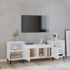 Mobile Porta TV Bianco 160x35x55 cm in Legno Multistrato