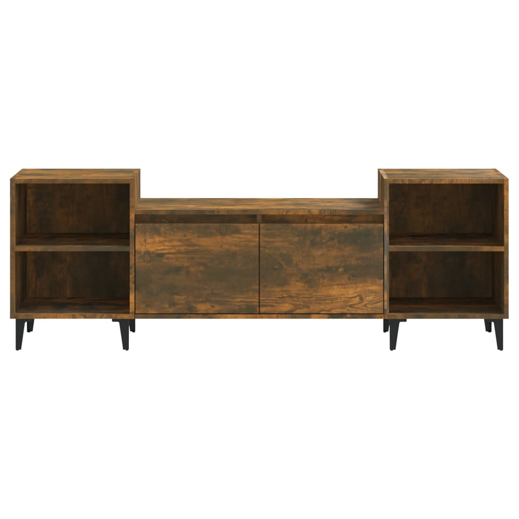 Mobile TV Rovere Fumo 160x35x55 cm in Legno Multistrato