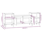 Mobile TV Rovere Fumo 160x35x55 cm in Legno Multistrato