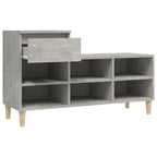 Scarpiera Grigio Cemento 102x36x60 cm in Legno Multistrato