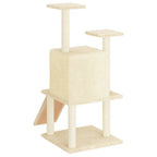 Albero per Gatti con Tiragraffi in Sisal Crema 110 cm