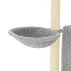 Albero per Gatti con Tiragraffi in Sisal Grigio Chiaro 96,5 cm