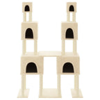 Albero per Gatti con Tiragraffi in Sisal Crema 199 cm