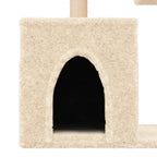 Albero per Gatti con Tiragraffi in Sisal Crema 86 cm