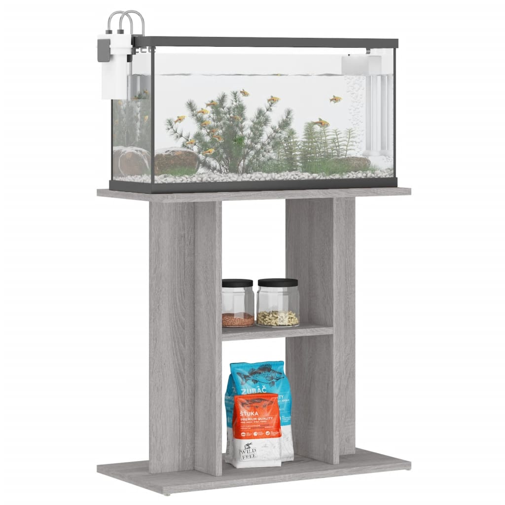 Supporto per acquario Grigio Sonoma 60x30x60 cm in legno ingegnerizzato