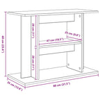 Supporto per Acquario 80x35x60 cm in Legno Multistrato Bianco