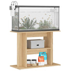 Supporto Acquario 80x35x60cm in Legno Multistrato Rovere Sonoma