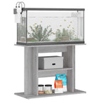 Supporto per acquario in cemento grigio 80x35x60 cm in legno ingegnerizzato