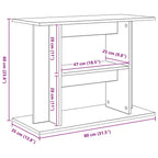 Supporto per acquario Grigio Sonoma 80x35x60 cm in legno ingegnerizzato