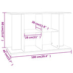 Supporto per Acquario 100x40x60 cm in Legno Multistrato Bianco