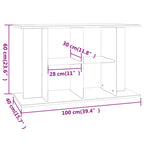 Supporto Acquario 100x40x60 cm in Legno Multistrato Rovere Fumo