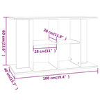 Supporto Acquario 100x40x60 cm Legno Multistrato Rovere Marrone