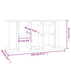 Supporto per acquario in rovere Sonoma 120x40x60 cm in legno ingegnerizzato