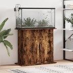 Supporto Acquario 81x36x73 cm in Legno Multistrato Rovere Fumo