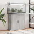 Supporto Acquario 81x36x73cm in Legno Multistrato Grigio Sonoma