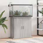 Supporto Acquario 81x36x73cm in Legno Multistrato Grigio Sonoma