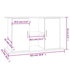Supporto per acquario in cemento grigio 101x41x58 cm in legno ingegnerizzato