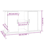 Supporto Acquario 101x41x58 cm in Legno Multistrato Rovere Fumo