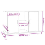 Supporto Acquario 101x41x58 cm Legno Multistrato Grigio Sonoma