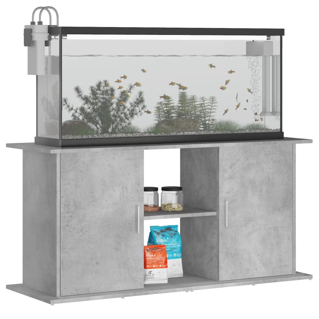 Supporto per acquario in cemento grigio 121x41x58 cm in legno ingegnerizzato