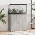 Supporto Acquario 81x36x73cm in Legno Multistrato Grigio Sonoma