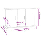 Supporto Acquario 101x41x58 cm in Legno Multistrato Rovere Fumo