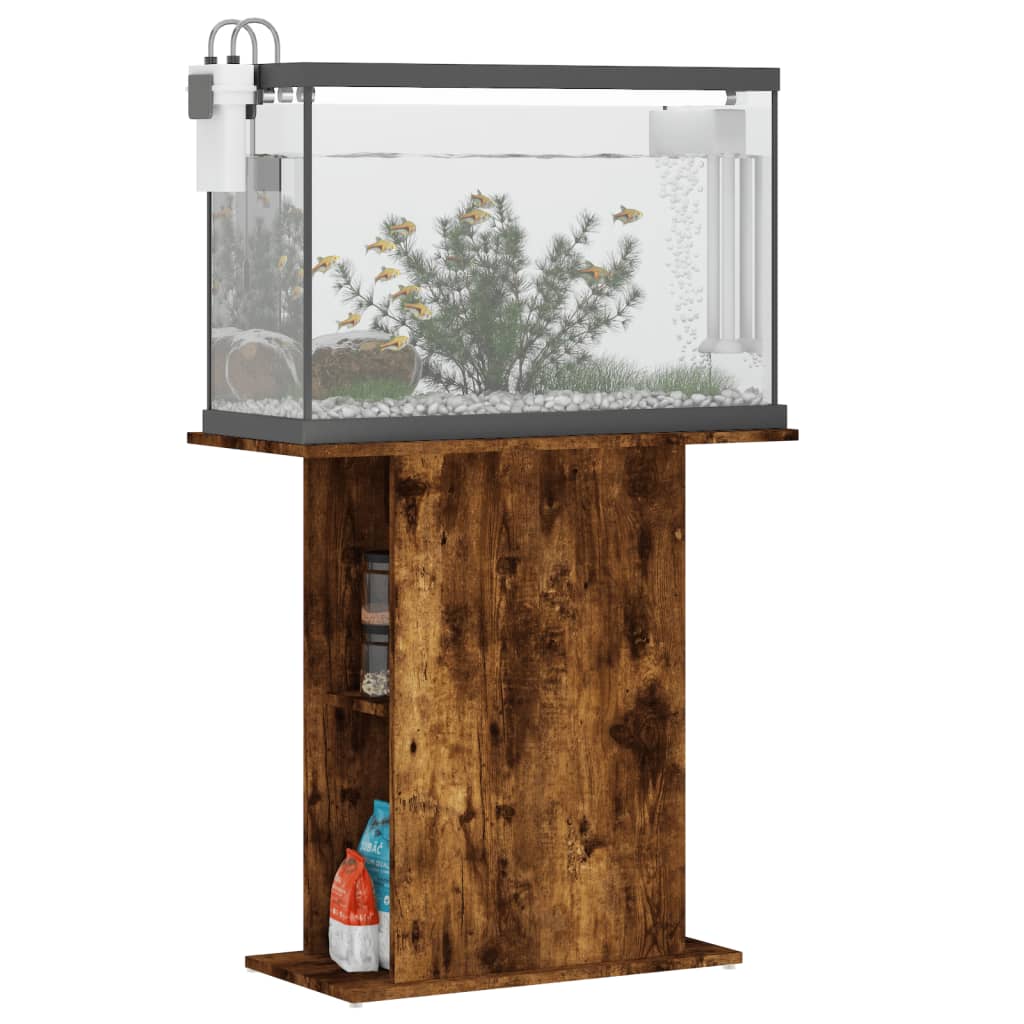Supporto Acquario 75x36x72,5 cm Legno Multistrato Rovere Fumo