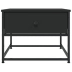 Tavolino da Salotto Nero 51x51x40 cm in Legno Multistrato