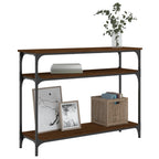 Tavolino Consolle Rovere Marrone 100x29x75 cm Legno Multistrato