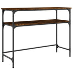 Tavolino Consolle Rovere Fumo 100x35,5x75cm Legno Multistrato
