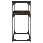 Tavolino Consolle Rovere Fumo 100x35,5x75 cm Legno Multistrato