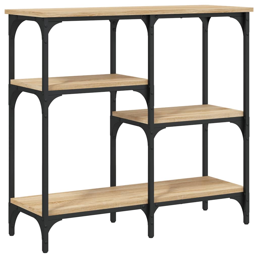 Tavolo Consolle Rovere Sonoma 80x29x75 cm Legno Agglomerato