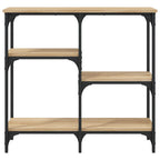 Tavolo Consolle Rovere Sonoma 80x29x75 cm Legno Agglomerato
