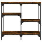 Tavolo Consolle Rovere Fumo 80x29x75 cm in Legno Multistrato