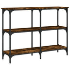 Tavolo Consolle Rovere Fumo 100x29x75 cm in Legno Multistrato