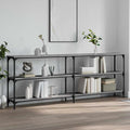 Tavolo Consolle Grigio Sonoma 200x29x75 cm in Legno Multistrato