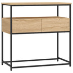 Tavolo Consolle Rovere Sonoma 75x40x75 cm Legno Agglomerato