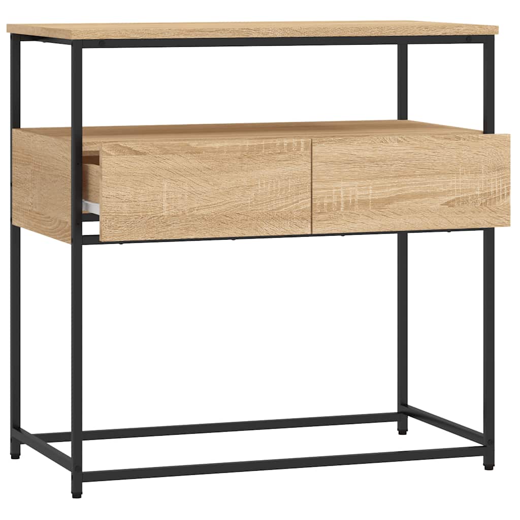 Tavolo Consolle Rovere Sonoma 75x40x75 cm Legno Agglomerato
