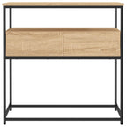 Tavolo Consolle Rovere Sonoma 75x40x75 cm Legno Agglomerato
