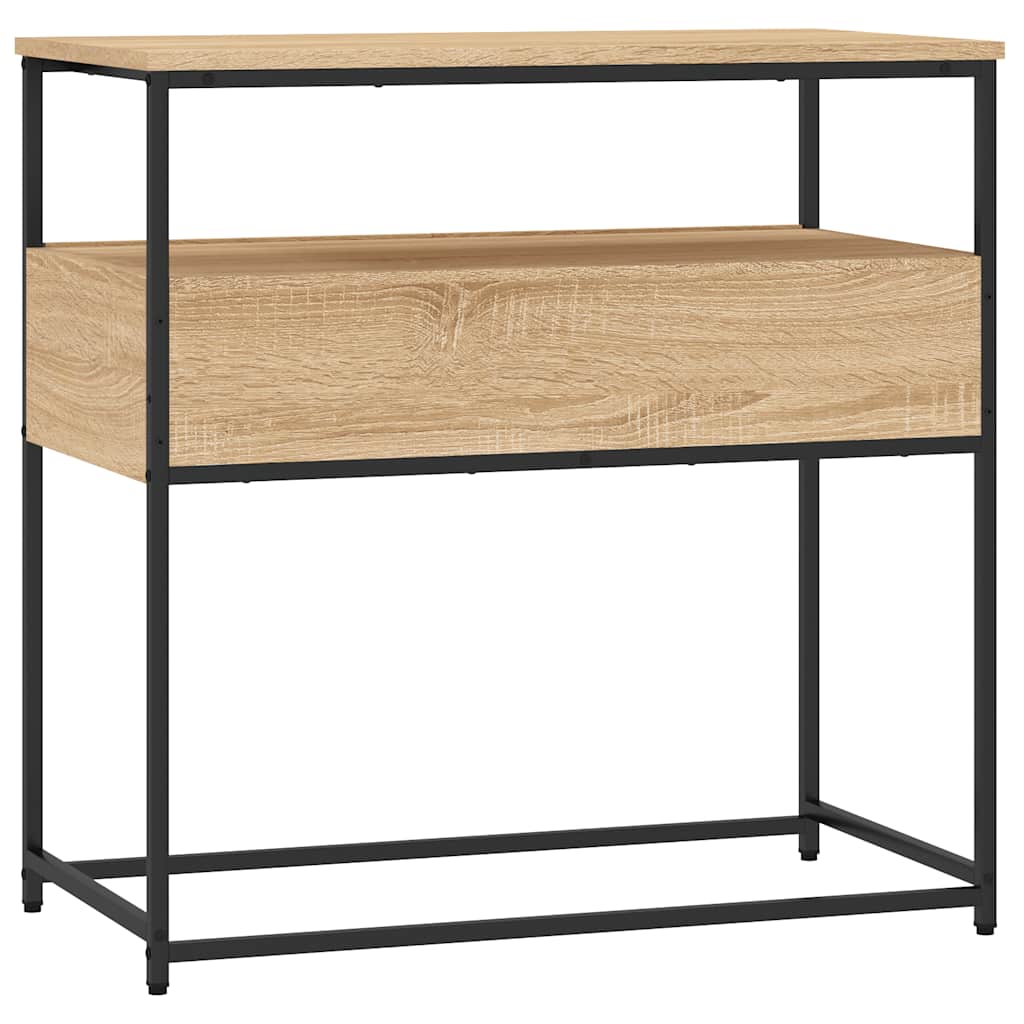 Tavolo Consolle Rovere Sonoma 75x40x75 cm Legno Agglomerato