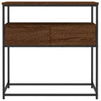 Tavolino Consolle Rovere Marrone 75x40x75cm Legno Multistrato